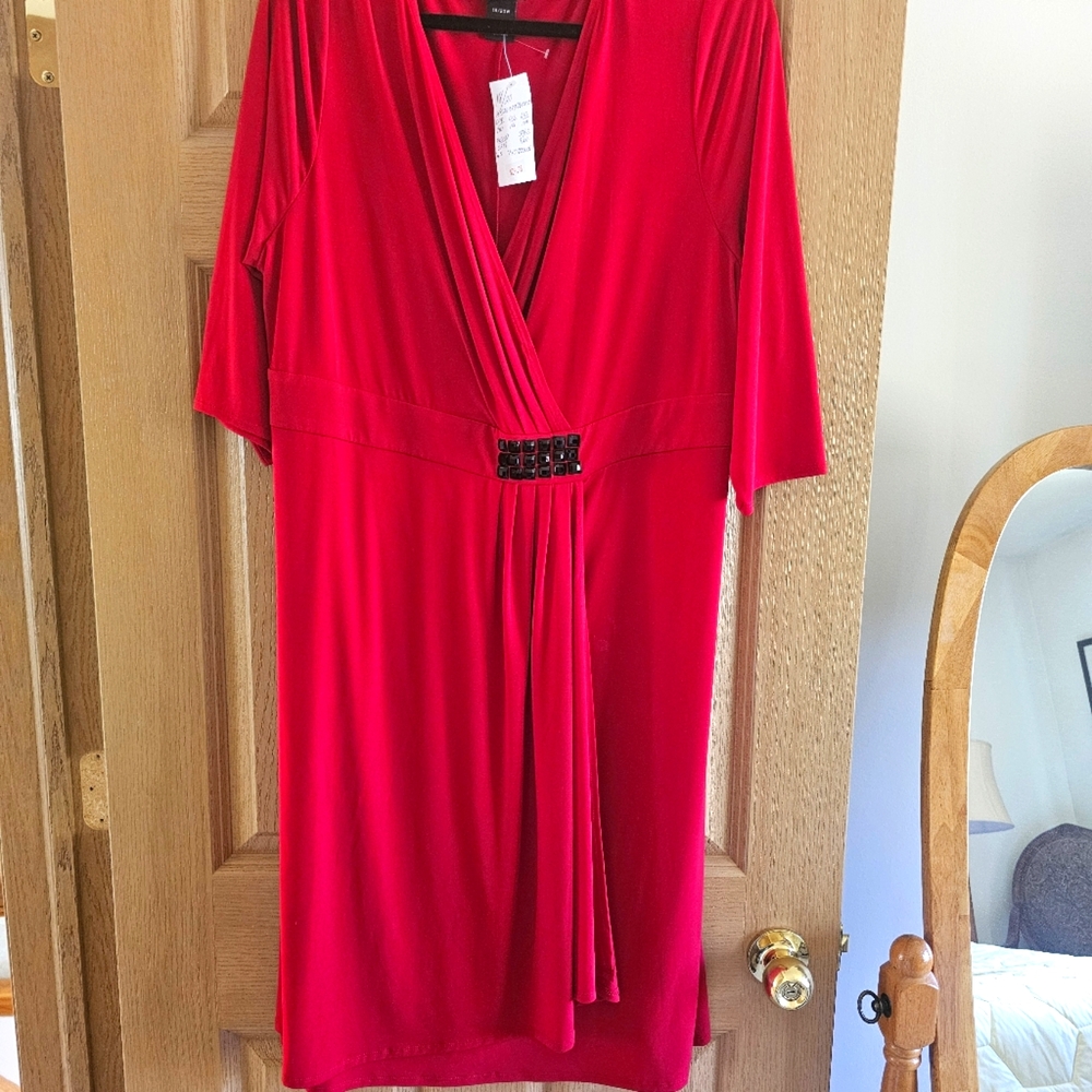Red evening dress